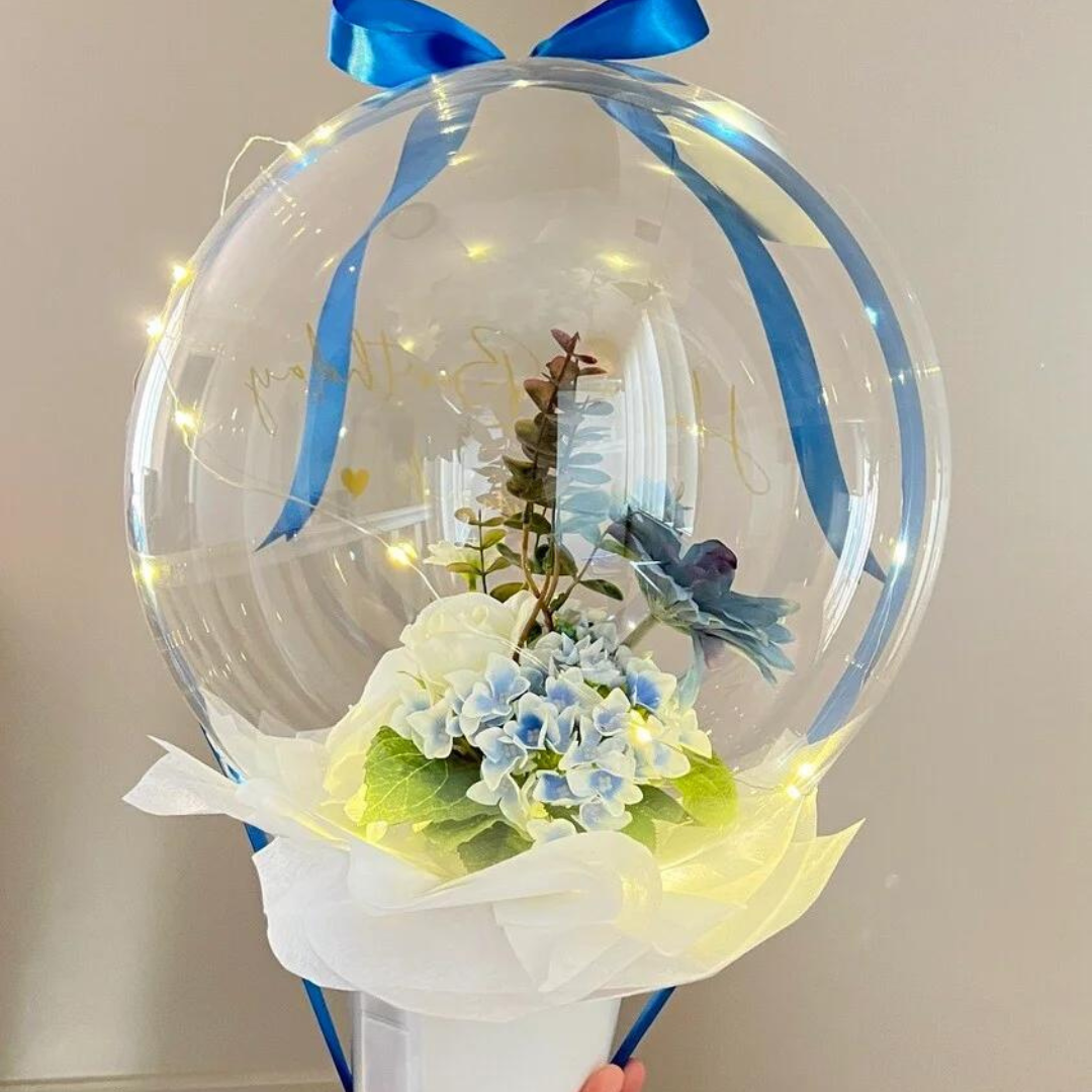 Flowers bouquets in a Balloon