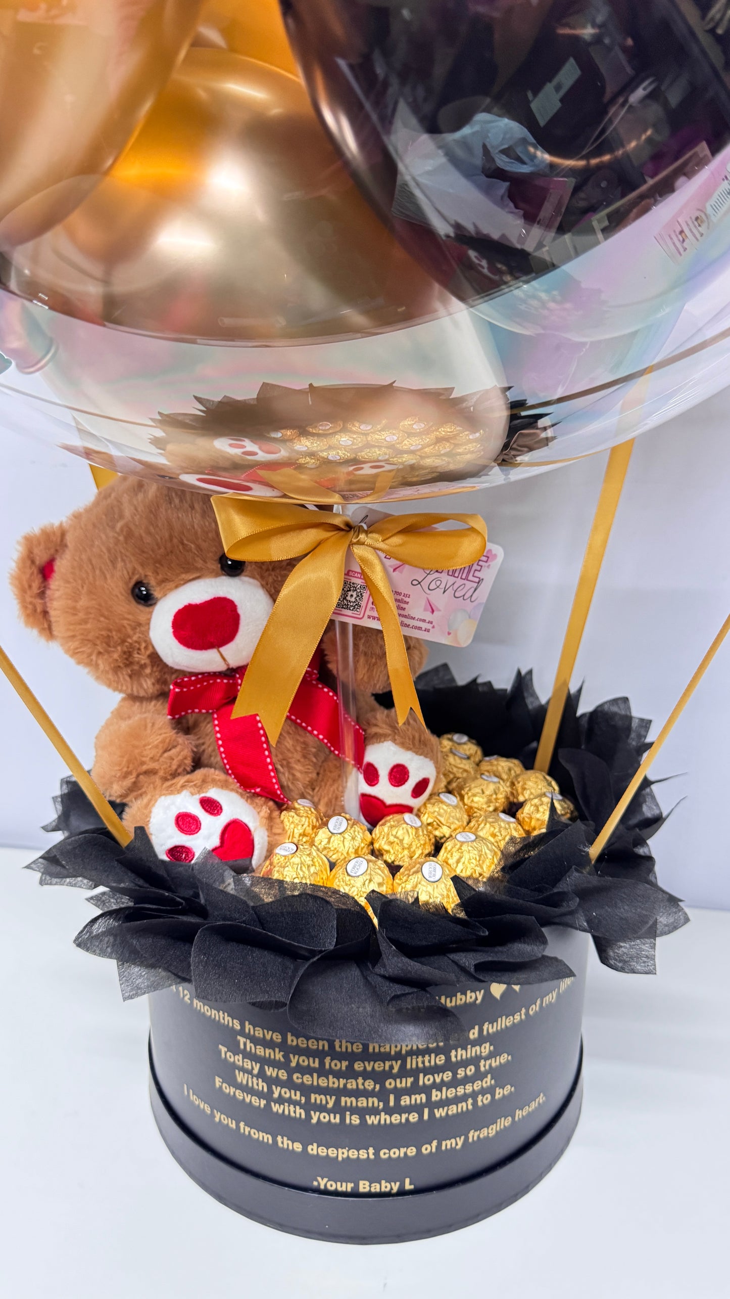 Elegant Chocolate Box Hot Air Balloon Gift Box