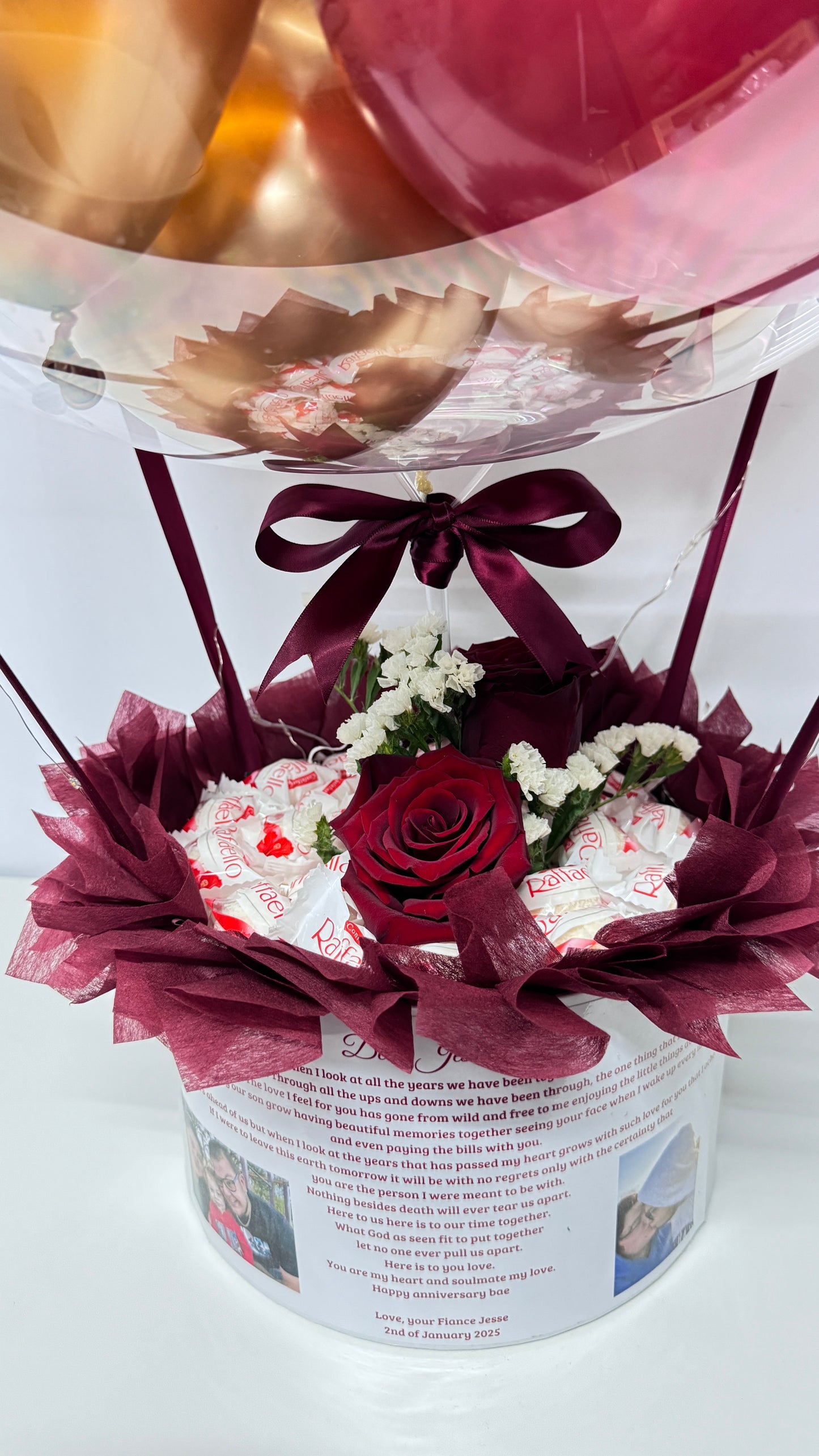 Elegant Chocolate Box Hot Air Balloon Gift Box