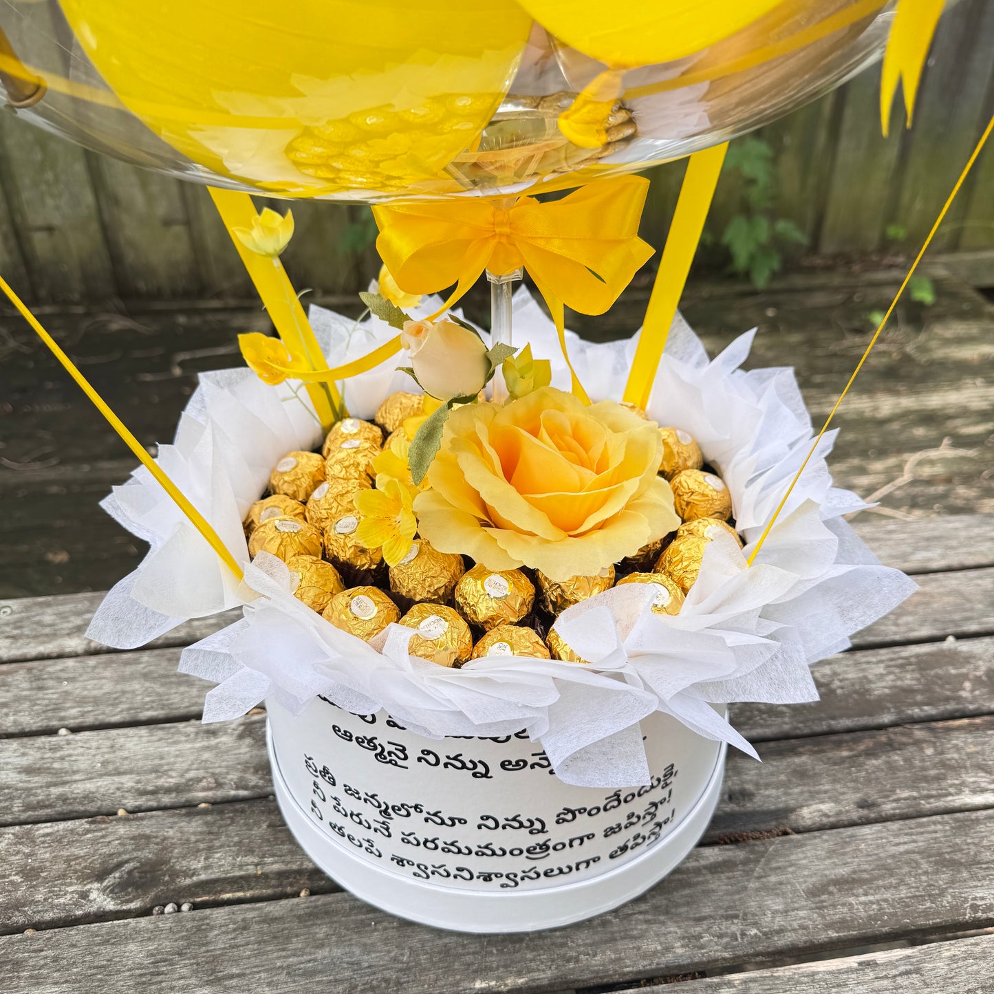 Elegant Chocolate Box Hot Air Balloon Gift Box