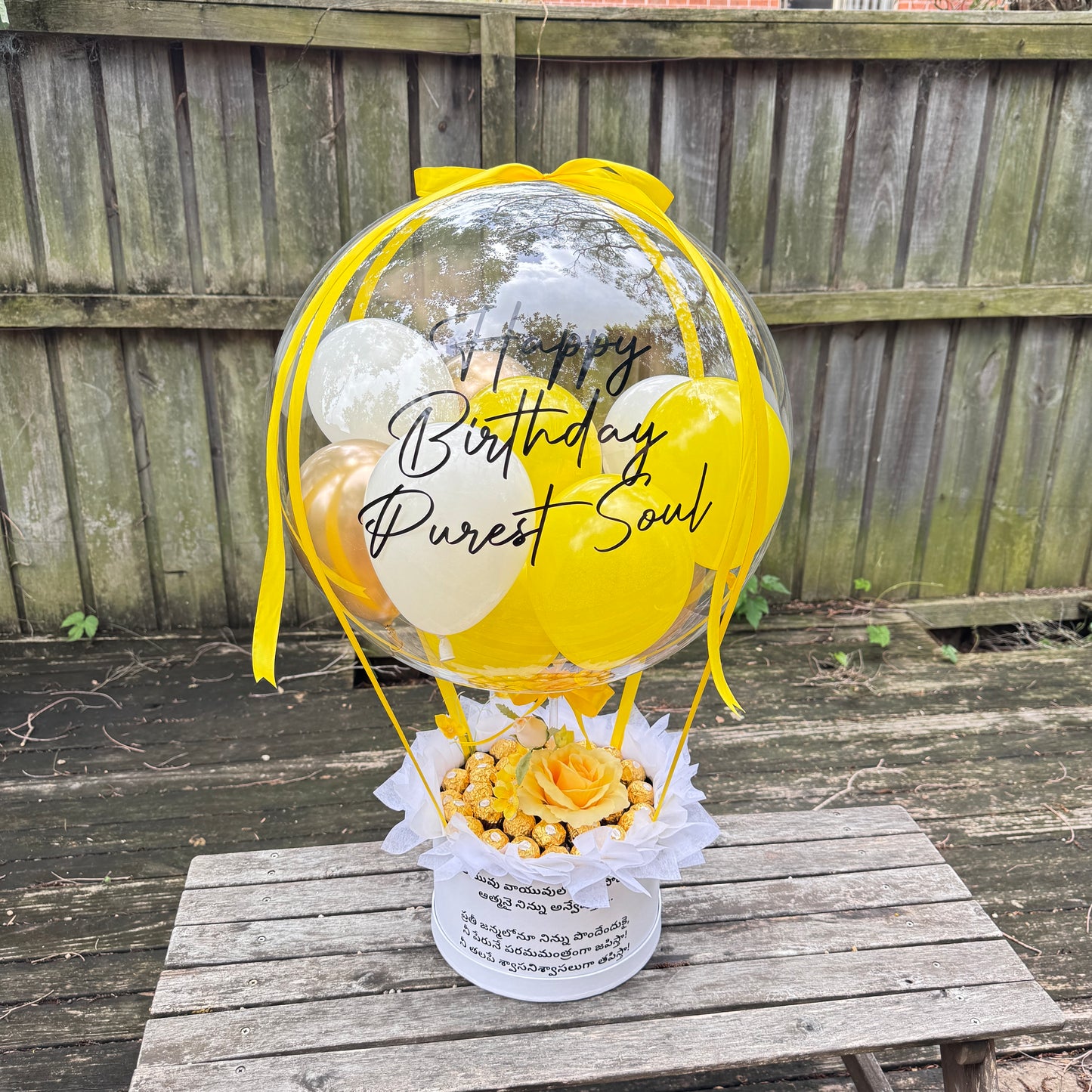 Elegant Chocolate Box Hot Air Balloon Gift Box