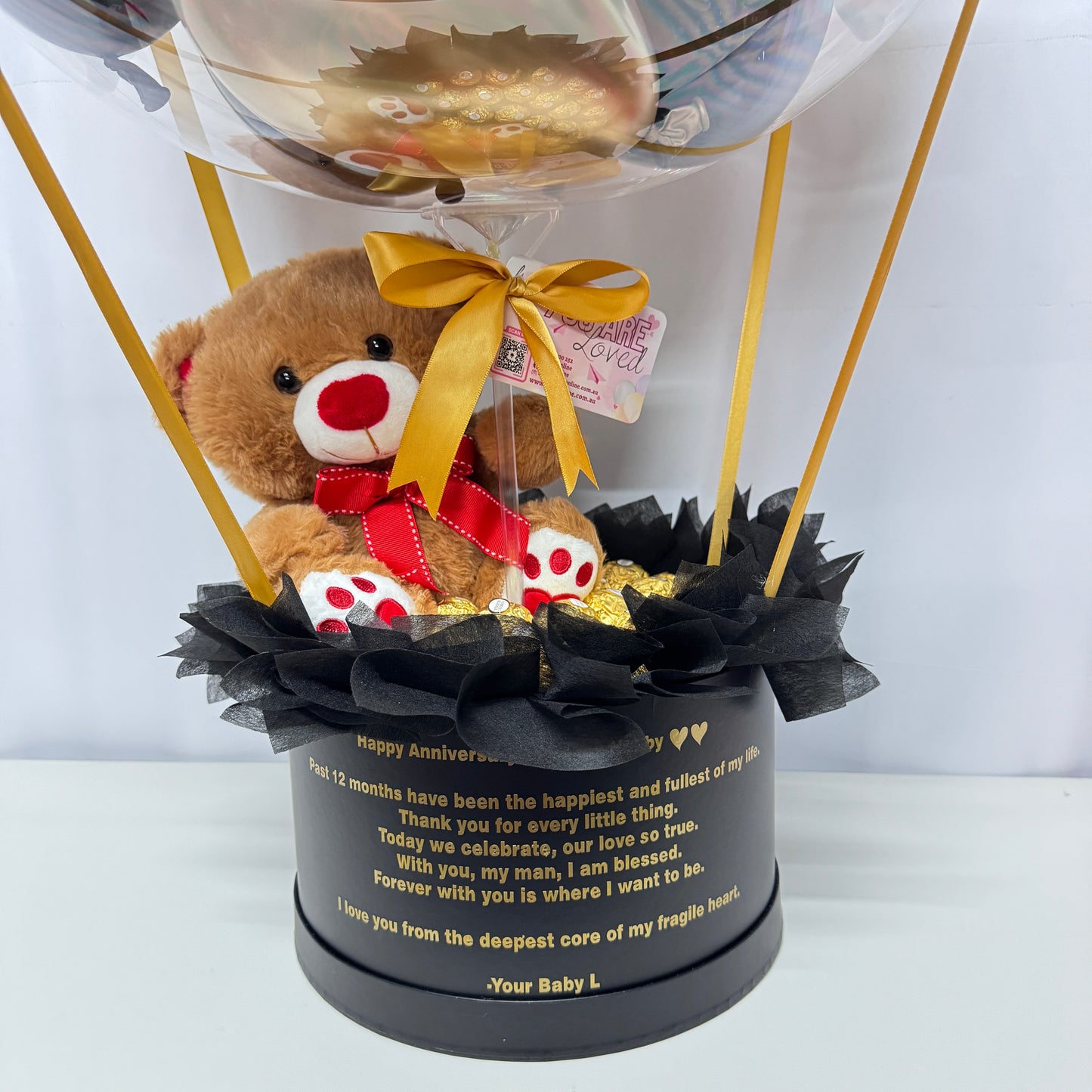 Elegant Chocolate Box Hot Air Balloon Gift Box