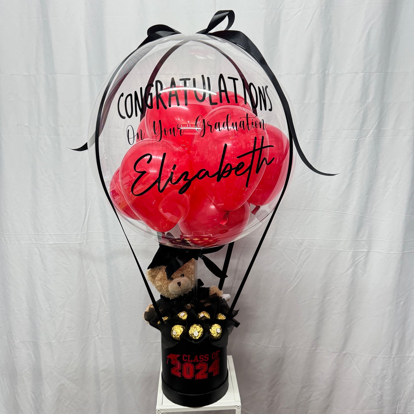 Graduation Bear and Ferrero Hot Air Balloon Gift Box