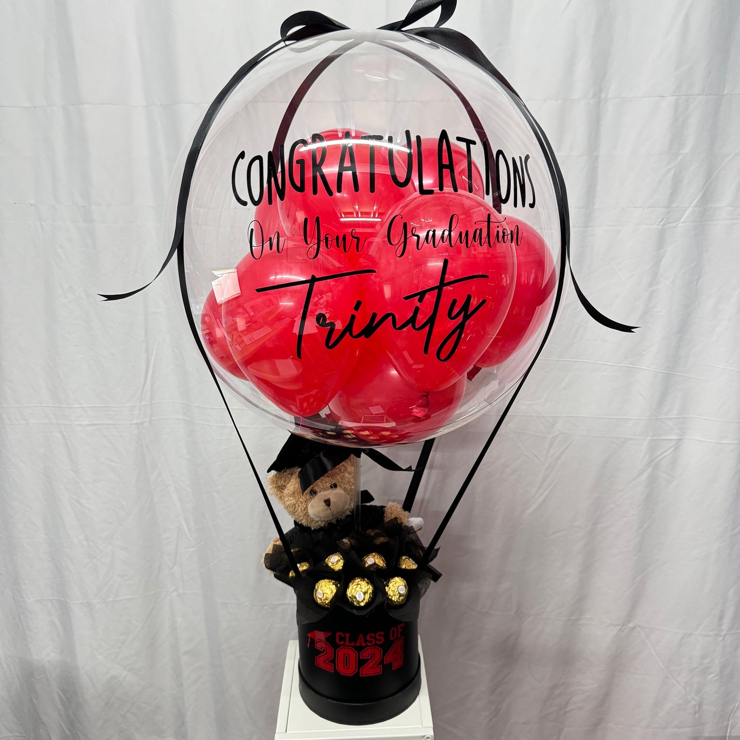 Graduation Bear and Ferrero Hot Air Balloon Gift Box