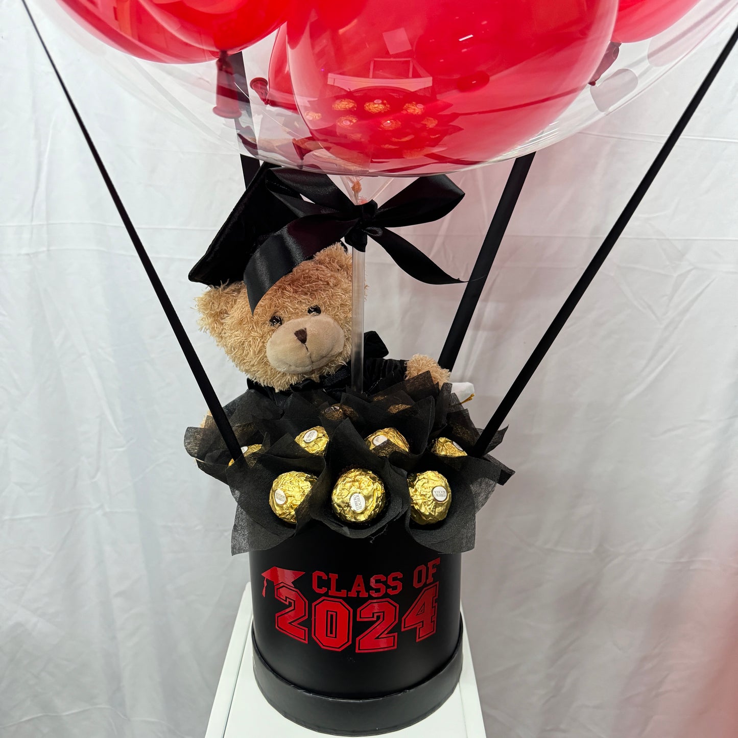 Graduation Bear and Ferrero Hot Air Balloon Gift Box