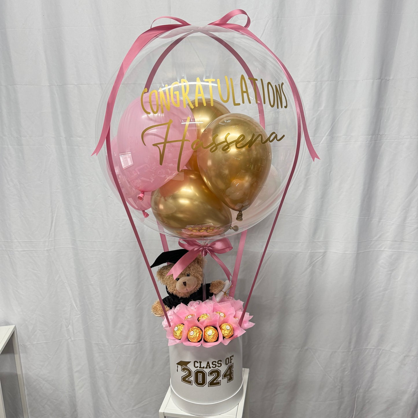 Graduation Bear and Ferrero Hot Air Balloon Gift Box