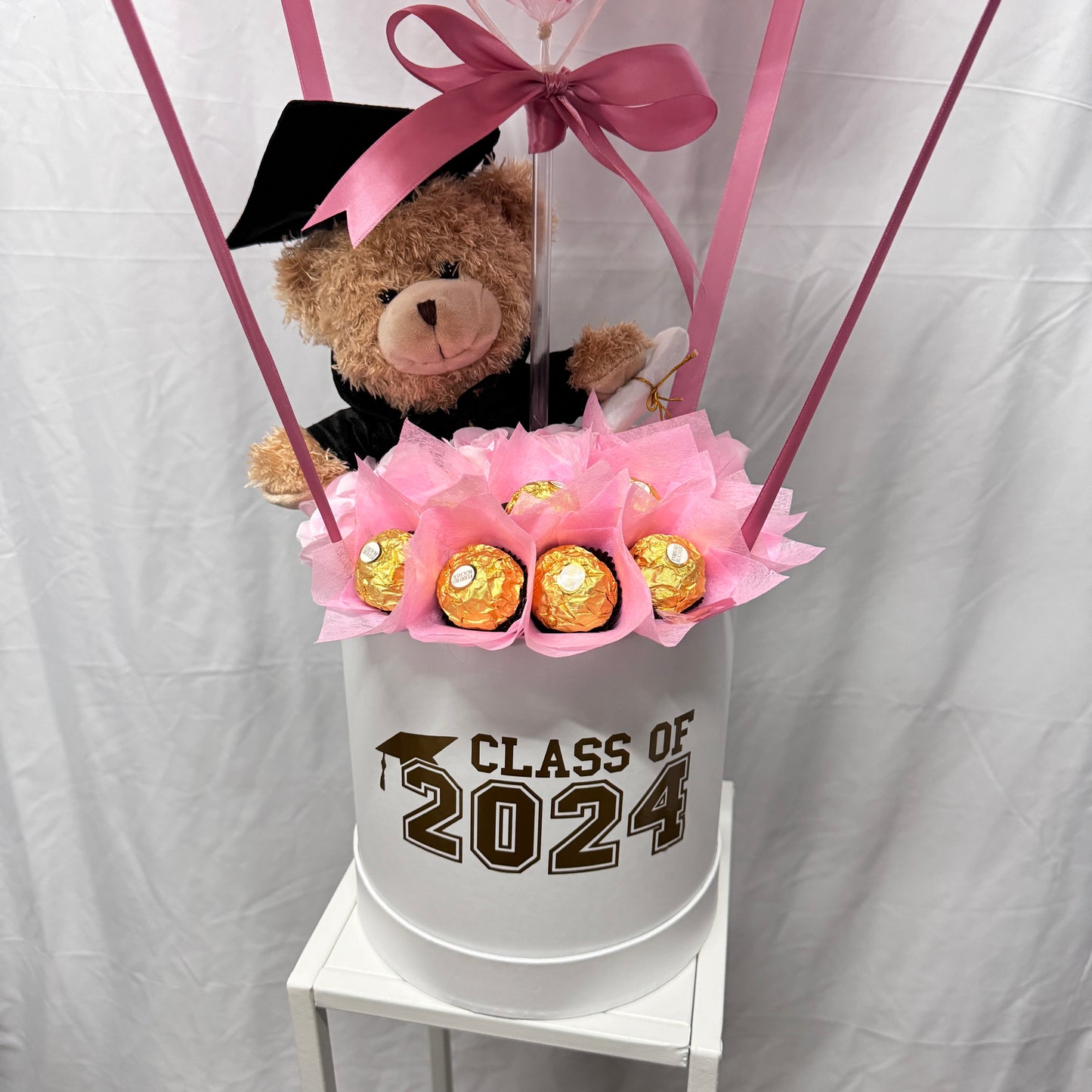 Graduation Bear and Ferrero Hot Air Balloon Gift Box