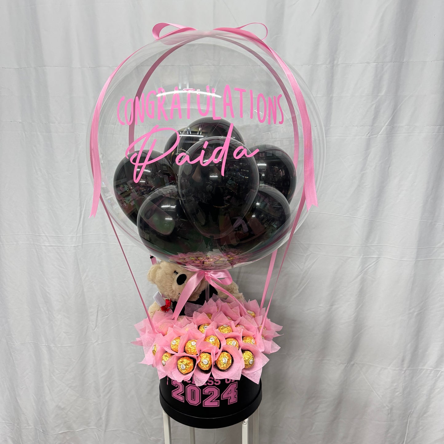 Graduation Bear and Ferrero Hot Air Balloon Gift Box