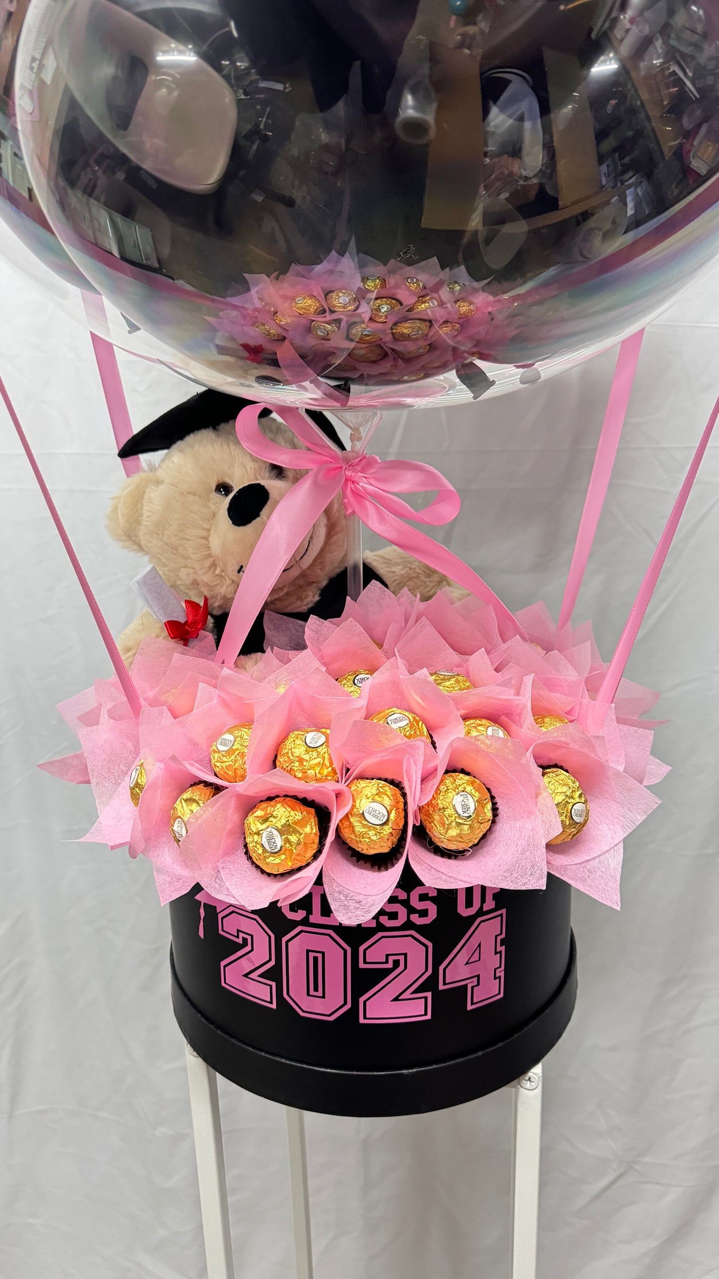 Graduation Bear and Ferrero Hot Air Balloon Gift Box