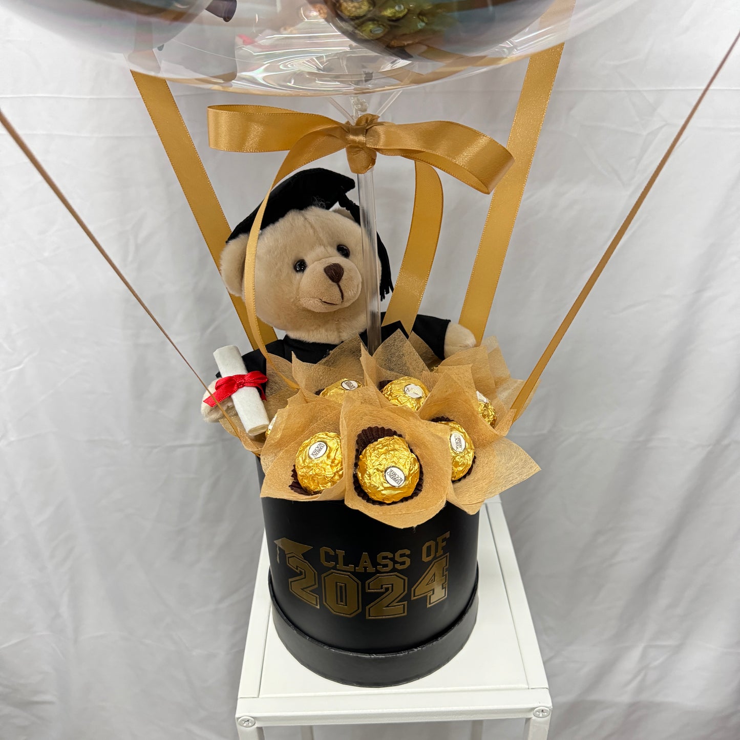 Graduation Bear and Ferrero Hot Air Balloon Gift Box