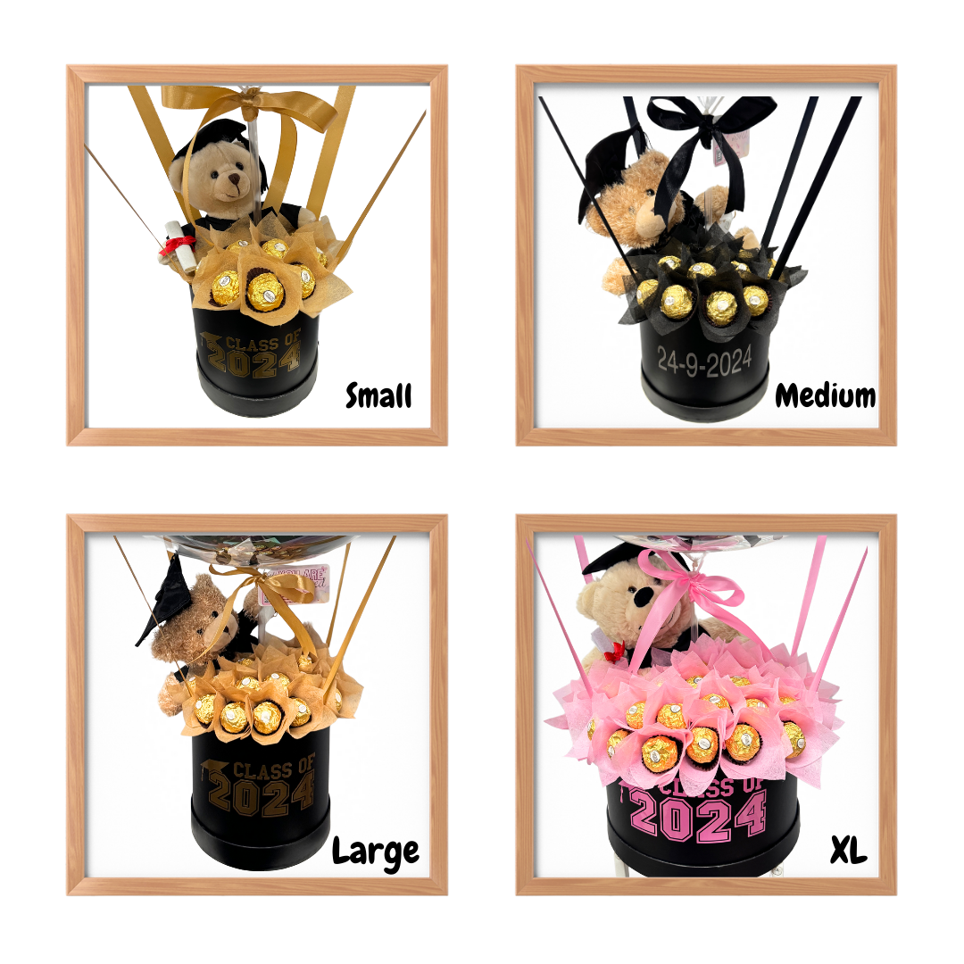 Graduation Bear and Ferrero Hot Air Balloon Gift Box
