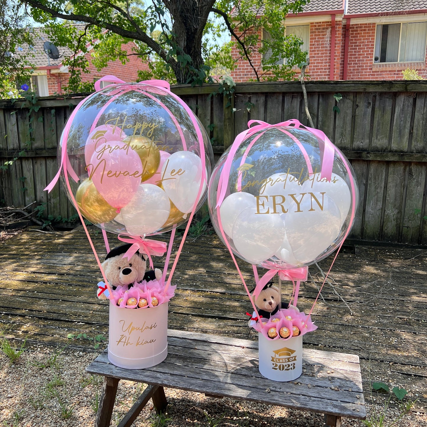 Graduation Bear and Ferrero Hot Air Balloon Gift Box