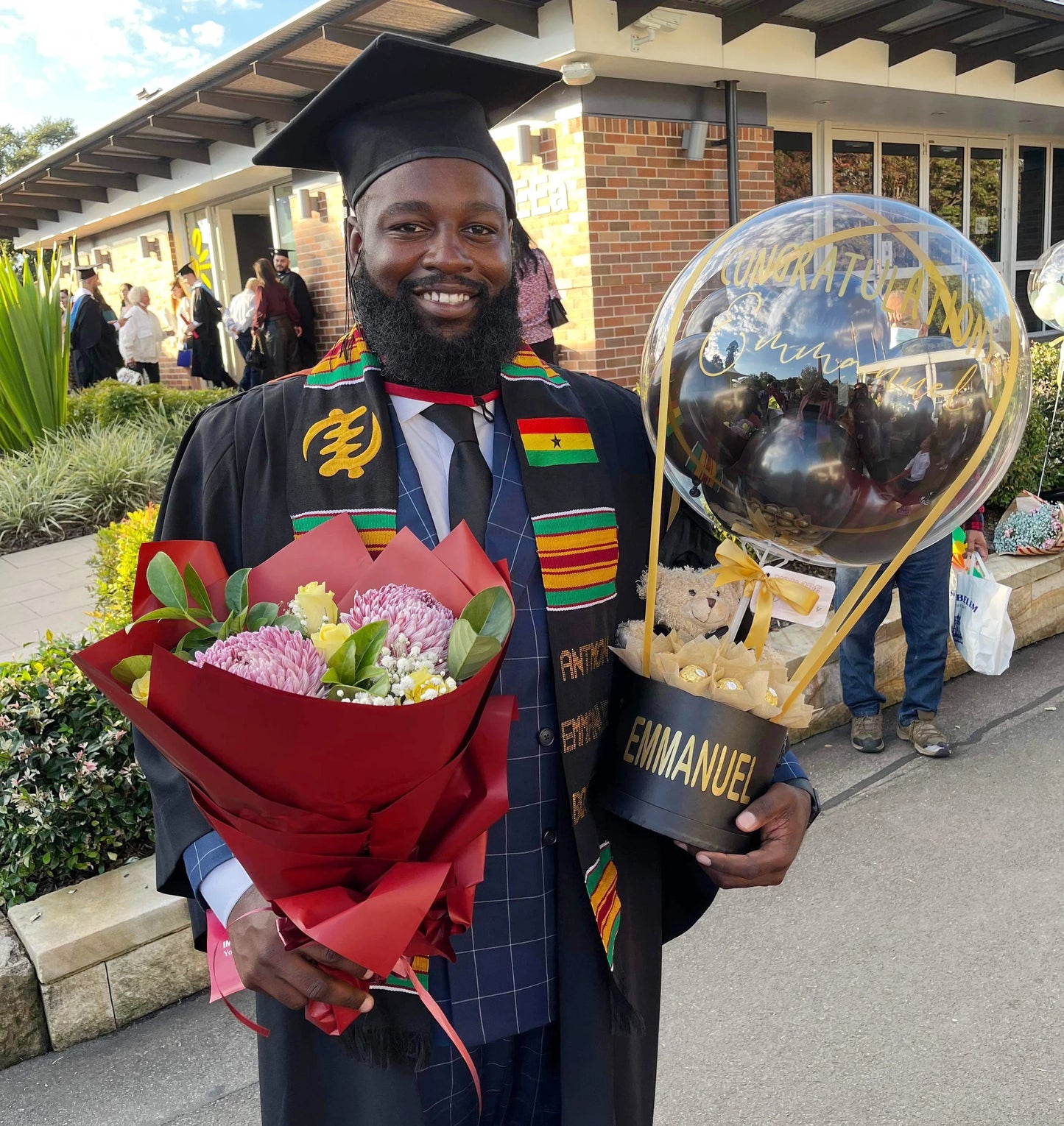 Graduation Bear and Ferrero Hot Air Balloon Gift Box