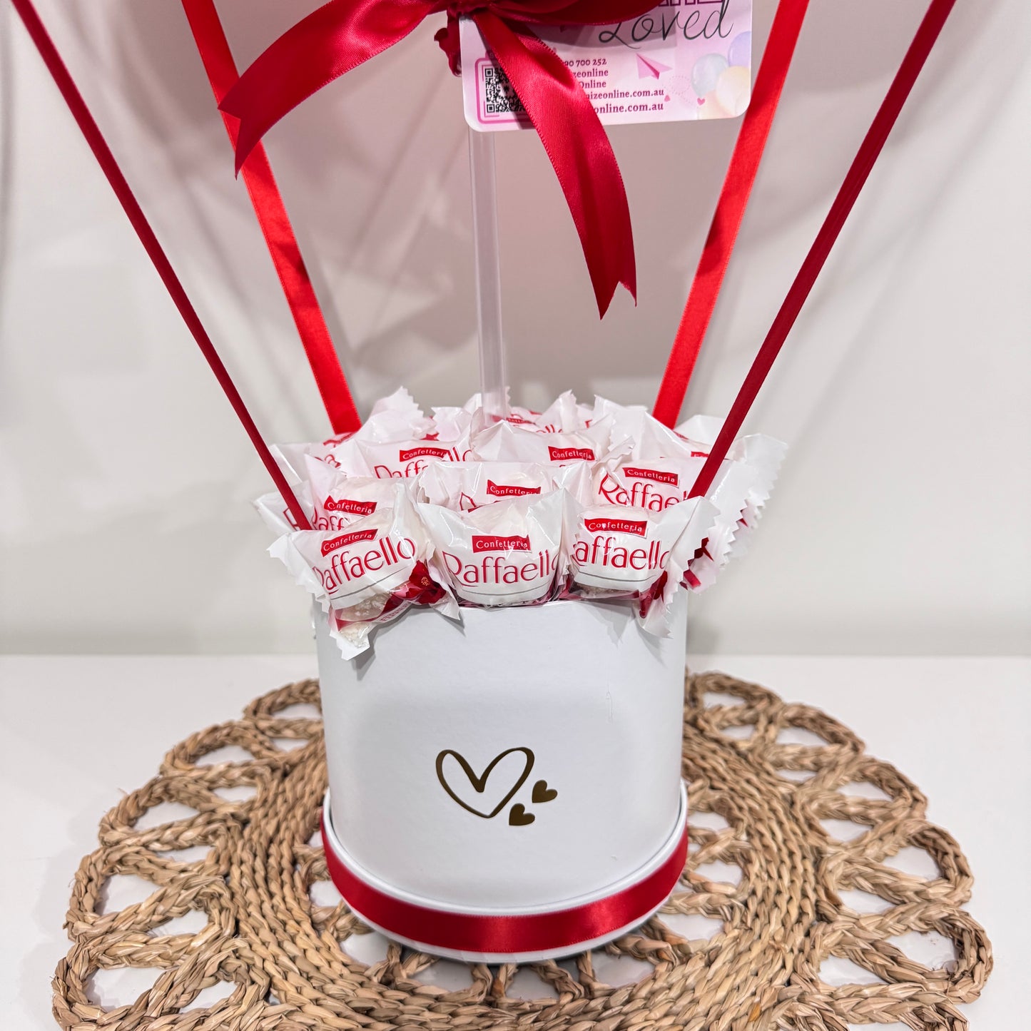 White Chocolate Ferrero Raffaello Hot Air Balloon Gift Box